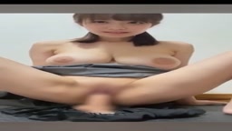 「挿れていい？」かわいい爆乳のディルド騎乗位