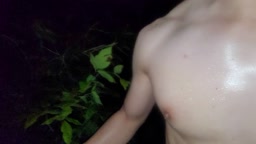 masturbation at nude beach at night in the rain
