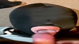 全頭マスク　顔射