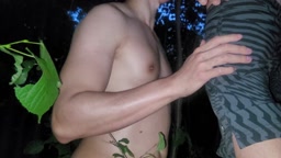 straight asian sucking cock while drunk at nude beach