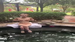 Lai lai nude bath outdoors