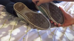 Boyfriend worships his asian girlfriend's feet 2