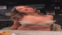 Public restaurant fuck