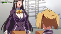 制服を着た素晴らしい巨乳ティーンが熱い射精を受ける