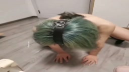 chinaアヘ顔雌豚奴隷調教 49 裸になっての鼻フック土下座する