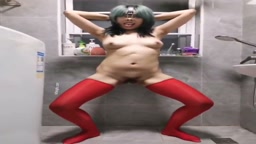 chinaアヘ顔雌豚奴隷調教 56 鼻フック腰振り