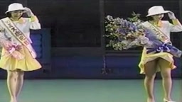 強風で見えたミス鹿児島のパンツ♡