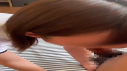 ブルマで四つん這いフェラ。