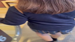 vol76_(ノーブラ露出乳イジりアリ、くぱぁアリ) 激カワハーフ青チェKちゃんを逆さ撮りからの露出神乳揉みしだき