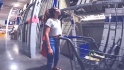 Public BJ in Hardware Store - Facial Finish!