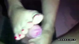 Hot MILF Gives Me a Cum-Filled Foot Job