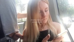 Rubbing dick on shoulder of scared girl