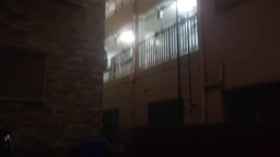 洗濯物・共有廊下に干された無防備下着