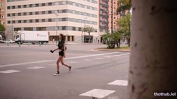 Braless in a Black Sheer Top