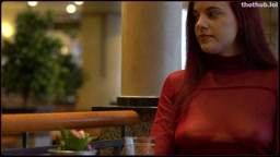 redhead flashing in public