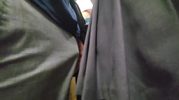 #56 ★3 長身美脚*女柔らかお尻にガッツリ押し付け&スカート捲ってお触り成功