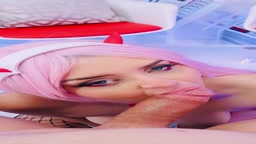 Zero Two cosplay blowjob