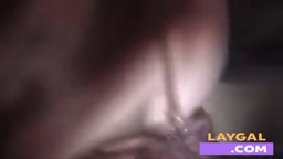 Brunette Coed's Sloppy BJ with Cumshot