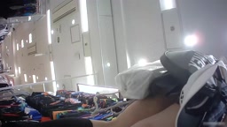 パンチラ制服→スク水 試着室 前半