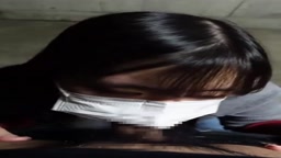 駐車場でフェラ抜き