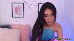 Skinny Babe Pleasuring Herself with Her Dildo