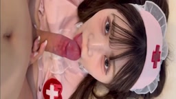 モザイク破壊ナースコスでおちんぽ注射を中に注入されちゃった!? 編