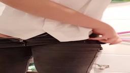 A chi college girl pees in toilet