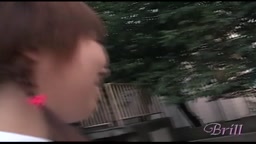 パンツに黄色いシミ_外で角オナニー