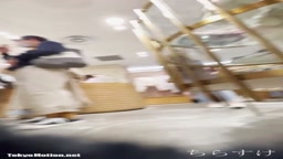 さかさ・ミニスカブーツの長身美人店員の白P