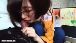 メガネ美人フェラ