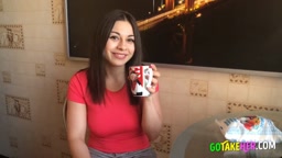 Russian Babe with Big Tits Meets Neighbor for Sex