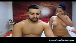 Hot Amateur Couple's Rough Sex Session on Webcam