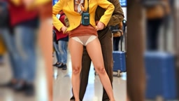 CAスカートめくり