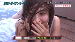 こじはる　透ける洋服で水中ダイビング