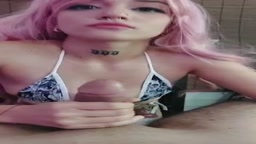 Latina cosplayer sucking