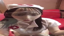 美女の画面舐め