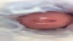 Pumping in a Fleshlight full of Cum