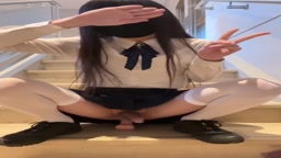 男の娘　露出オナニー