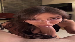 【黒レース眼鏡美女】ご奉仕フェラチオ♡