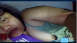 Indonesian Girl with Huge 38D Tits on Webcam