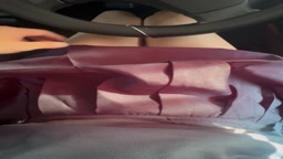 変態女装けいの車内変態オナニー