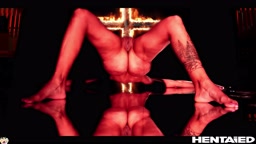 Demon Girl Bondage Cumflation - Canela Skin as The Devil gets Creampied & Monster Quad Penetration