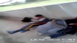 Whore sucks off street beggars