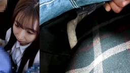 【電車】たぬき系美女のクチュクチュ音が響き渡る。