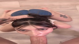 外人唾液まみれになりながらフェラ