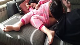 sexy girl in pink pijama