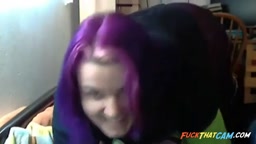 Emo Goth Girl's Foot Fetish Webcam Show