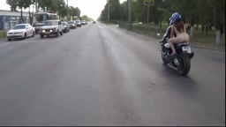 Motorcycle Outdoor By Amateur Couple