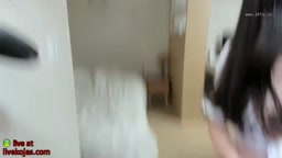 Korean busty teen camgirl shows her big tits and masturbates