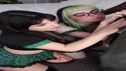 Faye & Naomi - BBC Double Blowjob